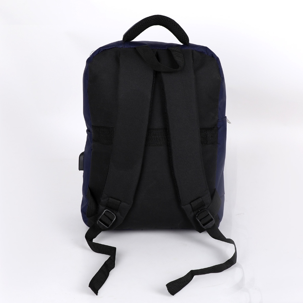 CATESIGO Sac à Dos En Toile Pour PC Portable 15.6 " avec Port USB e Bleu Marine