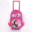 5éme et 6éme Année Primaire Cartable Scolaire Avec Roulette Pour Fille Motif Masha and the Bear
