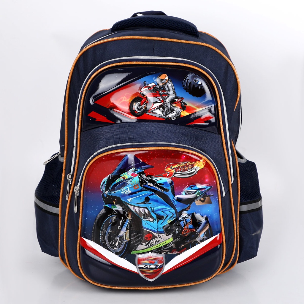 5éme et 6éme Année Primaire Cartable Scolaire Pour Garçon Motif Moto
