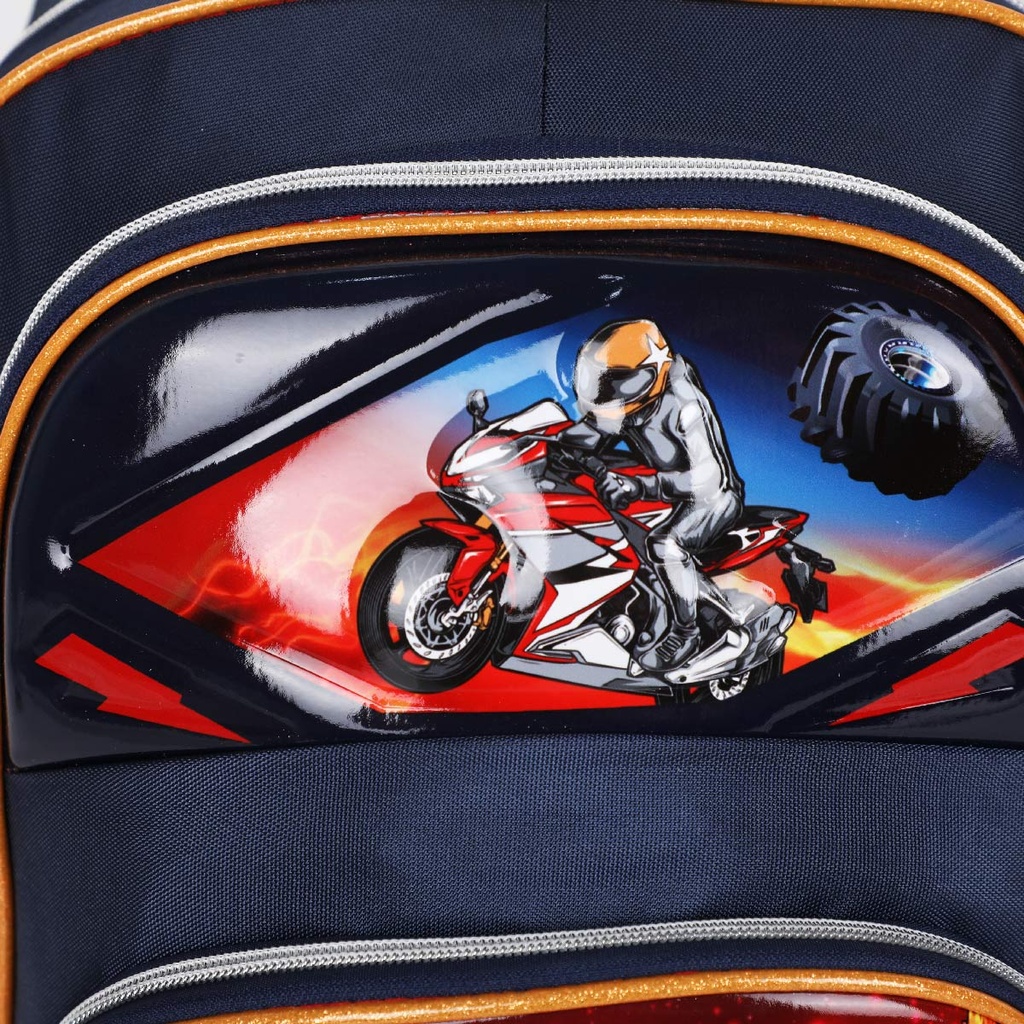 5éme et 6éme Année Primaire Cartable Scolaire Pour Garçon Motif Moto