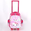 1ère et 2éme Année Primaires Cartable Scolaire Avec Roulette Pour Fille Motif Hello Kitty
