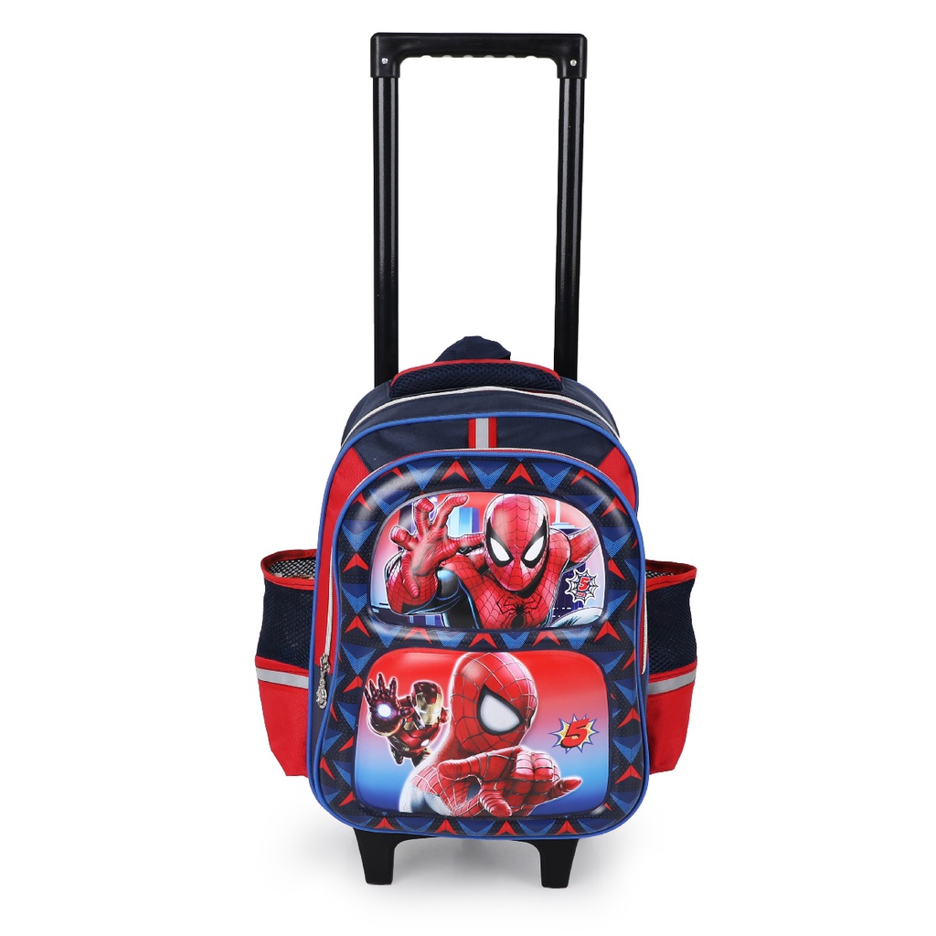 1ère et 2éme Année Primaires Cartable Scolaire Avec Roulette Pour Garçon Motif Spiderman