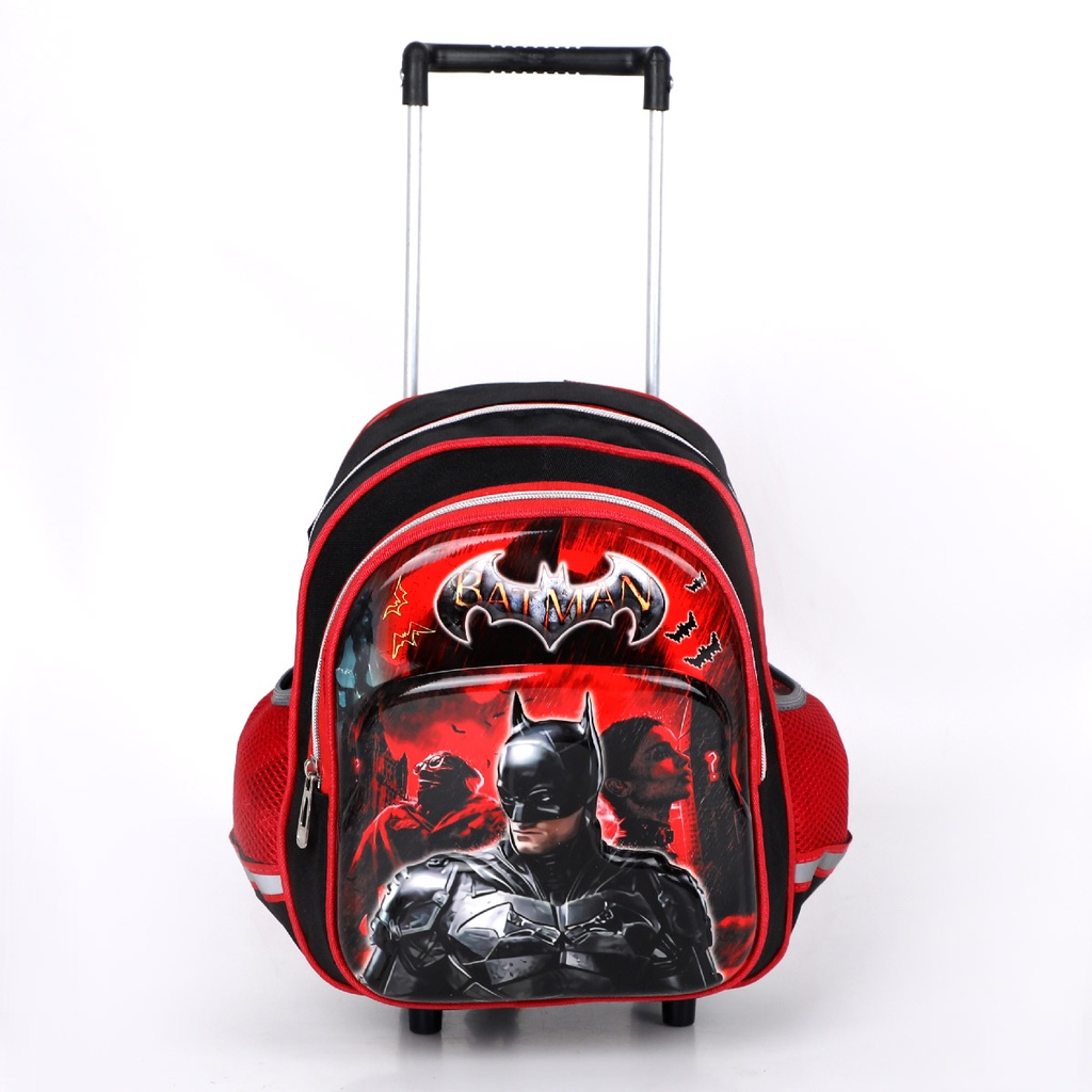 Cartable à Roulettes pour Garçon Motif  Batman pour Maternelle et Préparatoire
