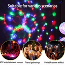 Lampe Disco Led Double Face Rotative 360 degré Colorée RGB - 6W