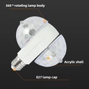 Lampe Disco Led Double Face Rotative 360 degré Colorée RGB - 6W