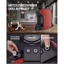 FLORENCE Machine Café À Capsules Nespresso 1400W 1L-Rouge