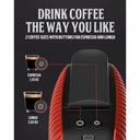 FLORENCE Machine Café À Capsules Nespresso 1400W 1L-Rouge