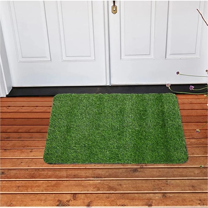 Tapis d'Entrée Tapis de Pelouse En Gazon Artificiel 80 X 50 cm