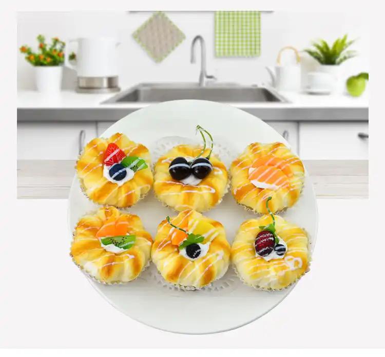 Lot de 6 Magnétique Faux Cupcakes Artificiels pour Présentation et Décoration