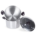 OUBOURSINA Couscoussier Aluminium 6 L 22 Cm avec Poignée PVC-Violet