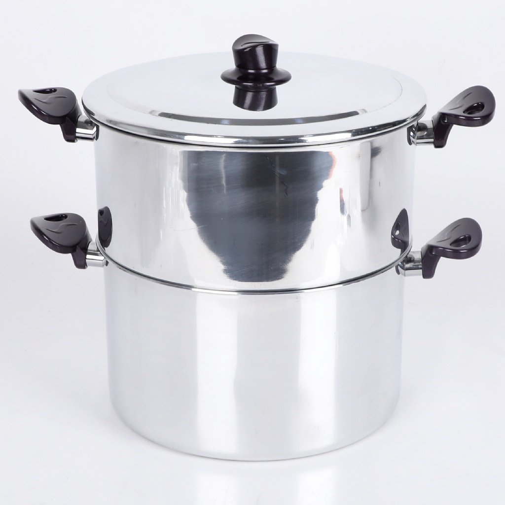 OUBOURSINA Couscoussier Aluminium 6 L 22 Cm avec Poignée PVC-Violet