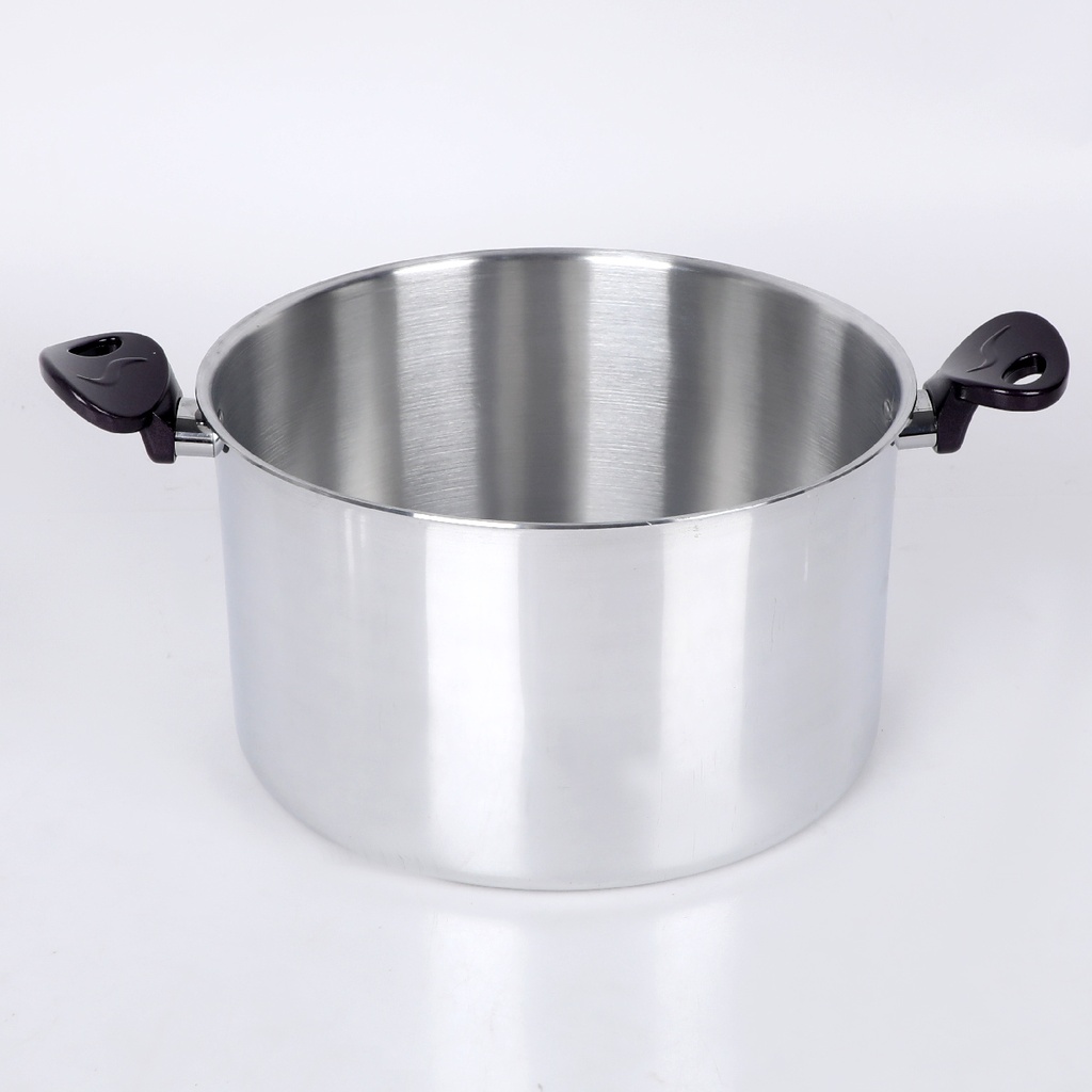 OUBOURSINA Couscoussier Aluminium 6 L 22 Cm avec Poignée PVC-Violet
