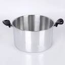 OUBOURSINA Couscoussier Aluminium 6 L 22 Cm avec Poignée PVC-Violet