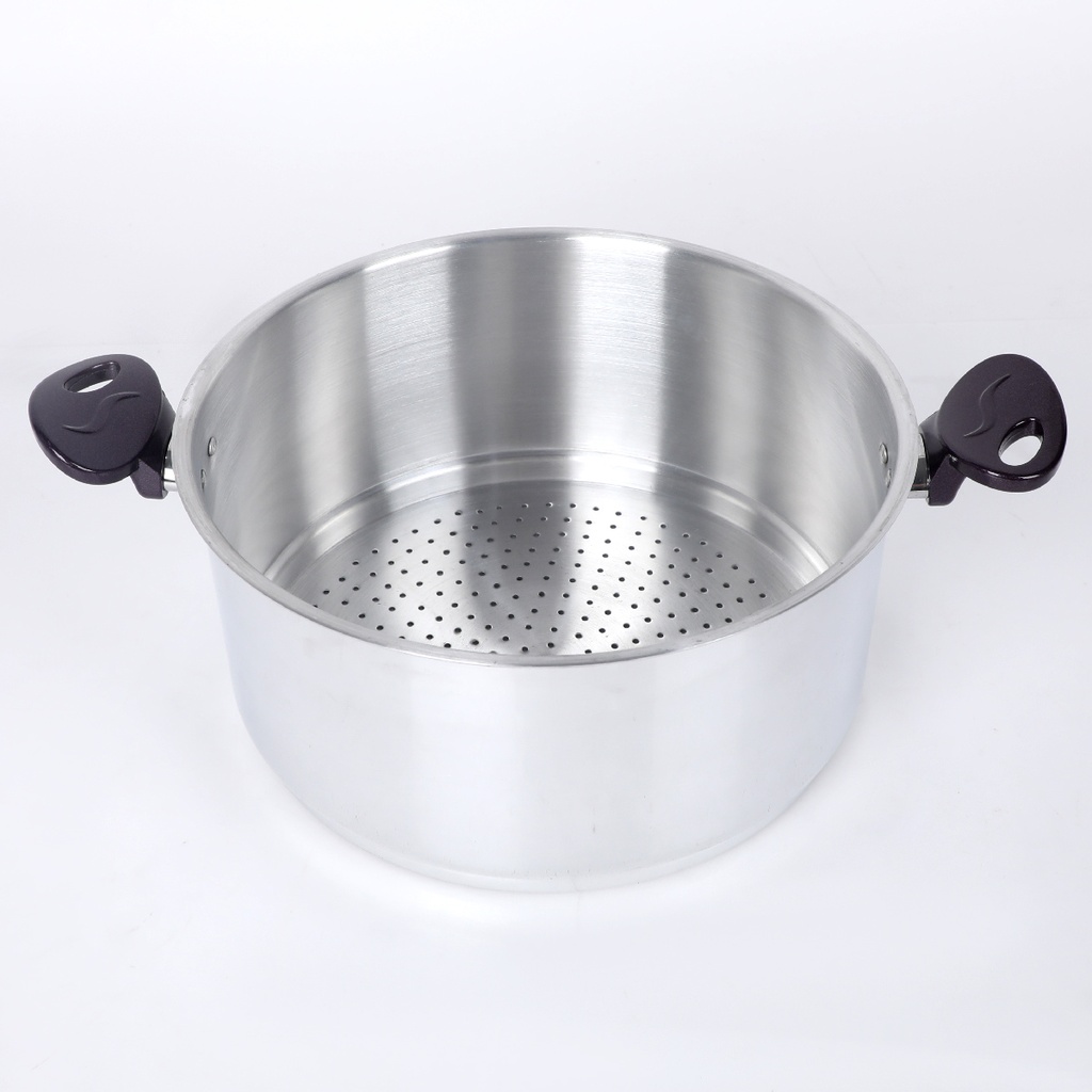 OUBOURSINA Couscoussier Aluminium 6 L 22 Cm avec Poignée PVC-Violet