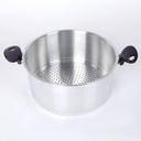 OUBOURSINA Couscoussier Aluminium 6 L 22 Cm avec Poignée PVC-Violet