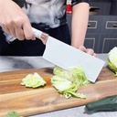BOBSSEN Ensemble De Couteaux De Cuisine 9 Pièces Avec Support-Blanc