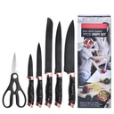 BOBSSEN Ensemble De Couteaux De Cuisine Avec Support 7 Pièces-Noir