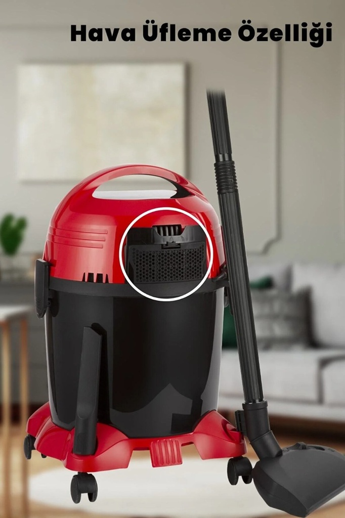 GOLDEN HOUSE Aspirateur Eaux Et Poussières Aqua Vac 4 En 1-Rouge