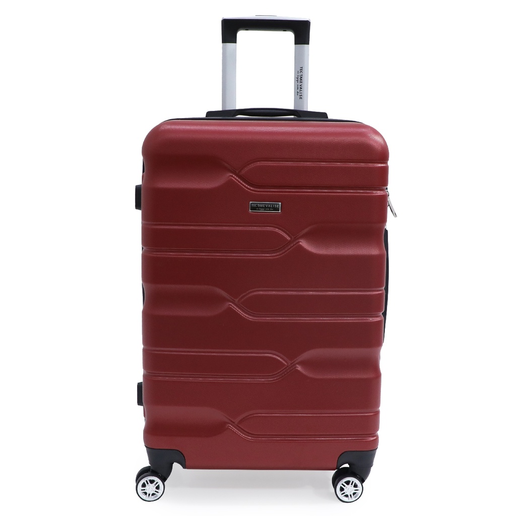 TEC TAKE VALISE Serie De 3 Valises Abs Modèle 3-Rouge Bordeaux