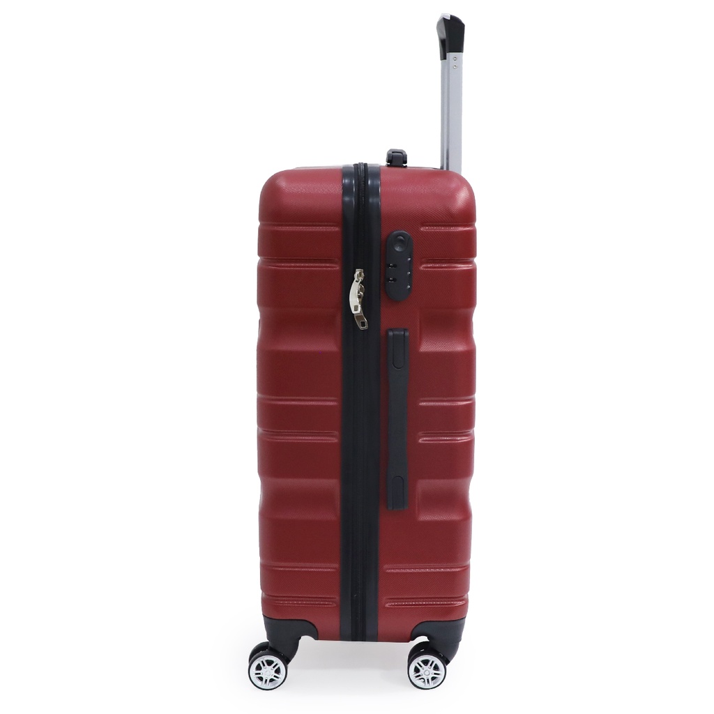 TEC TAKE VALISE Serie De 3 Valises Abs Modèle 3-Rouge Bordeaux