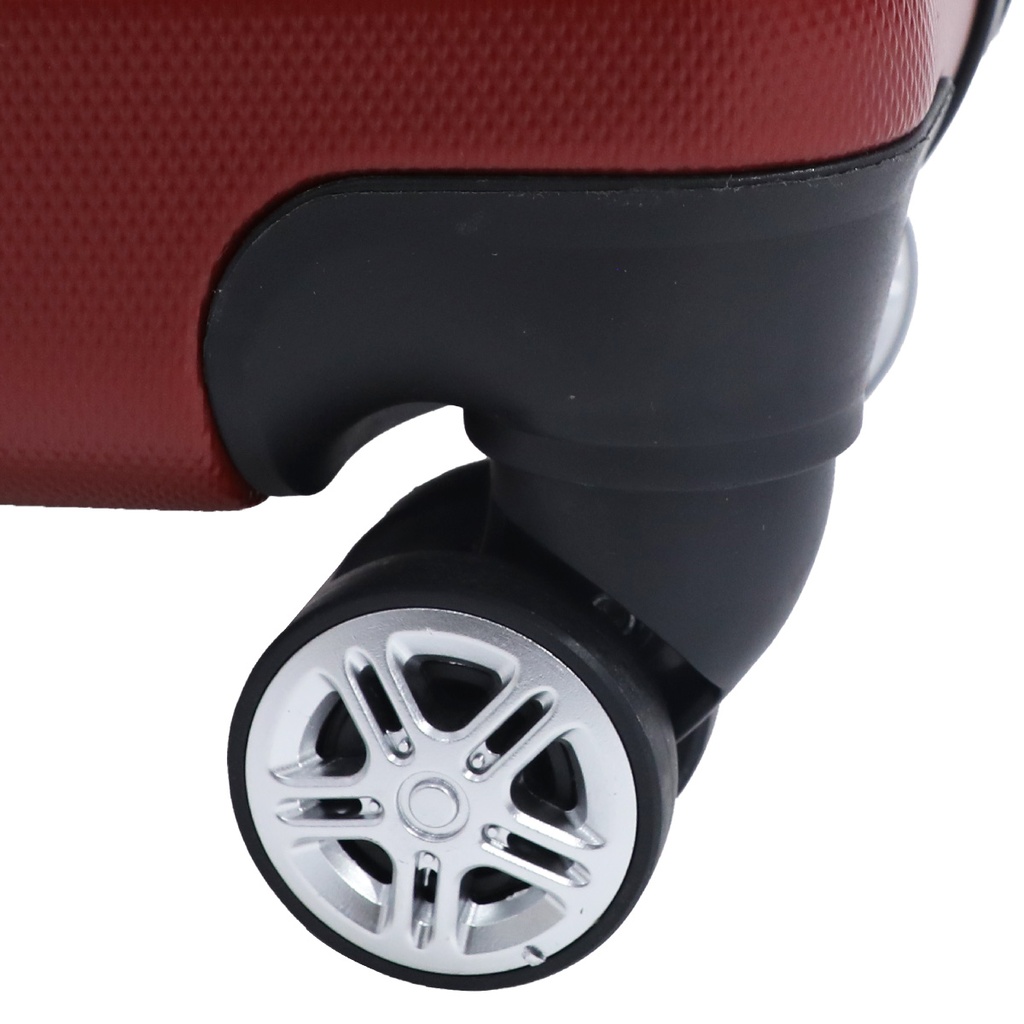 TEC TAKE VALISE Serie De 3 Valises Abs Modèle 3-Rouge Bordeaux