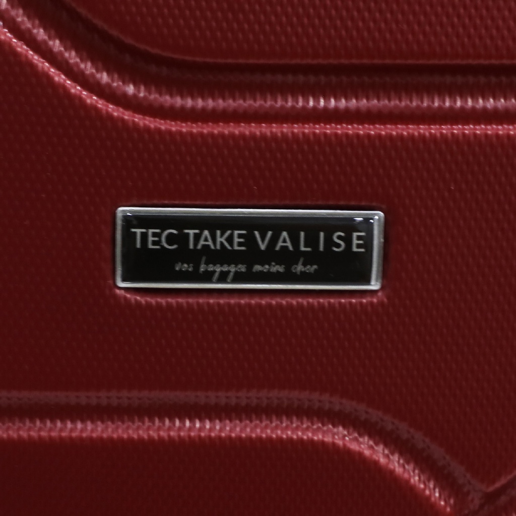 TEC TAKE VALISE Serie De 3 Valises Abs Modèle 3-Rouge Bordeaux