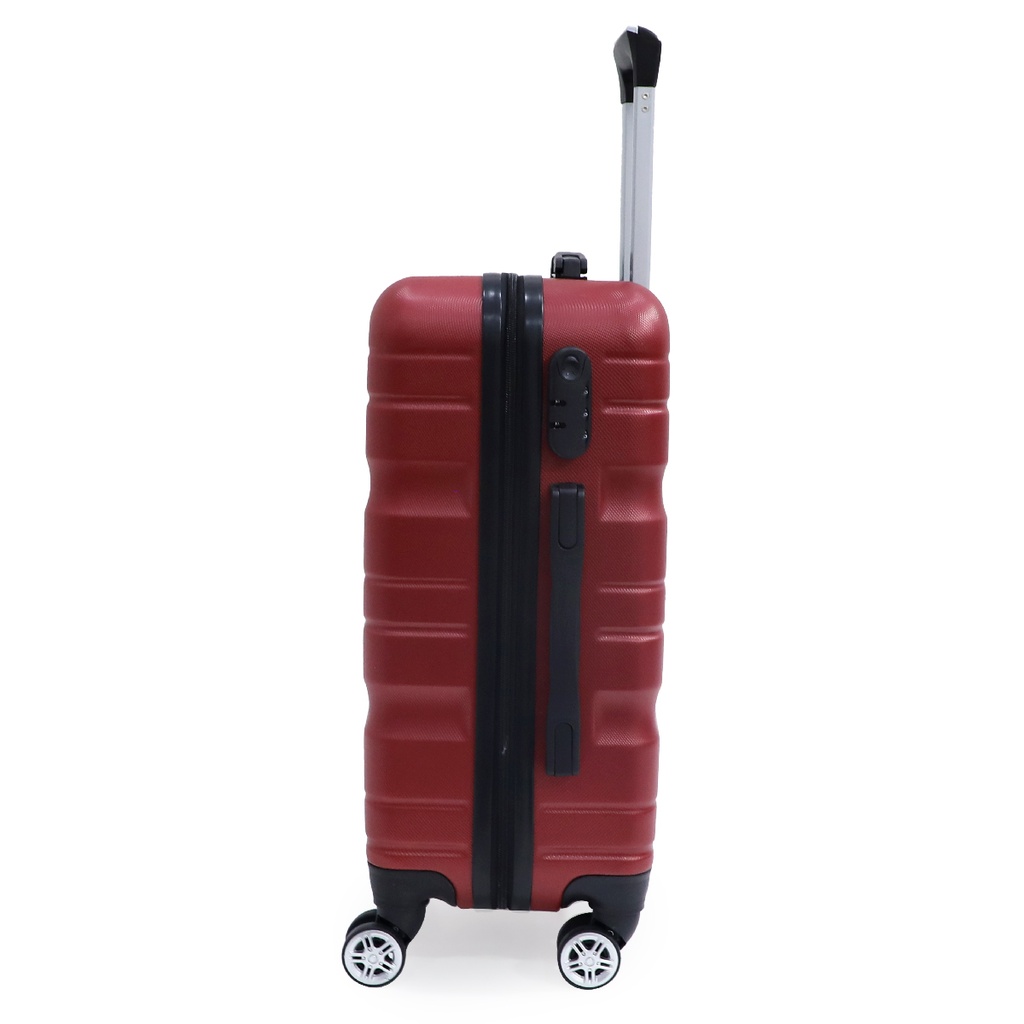 TEC TAKE VALISE Serie De 3 Valises Abs Modèle 3-Rouge Bordeaux