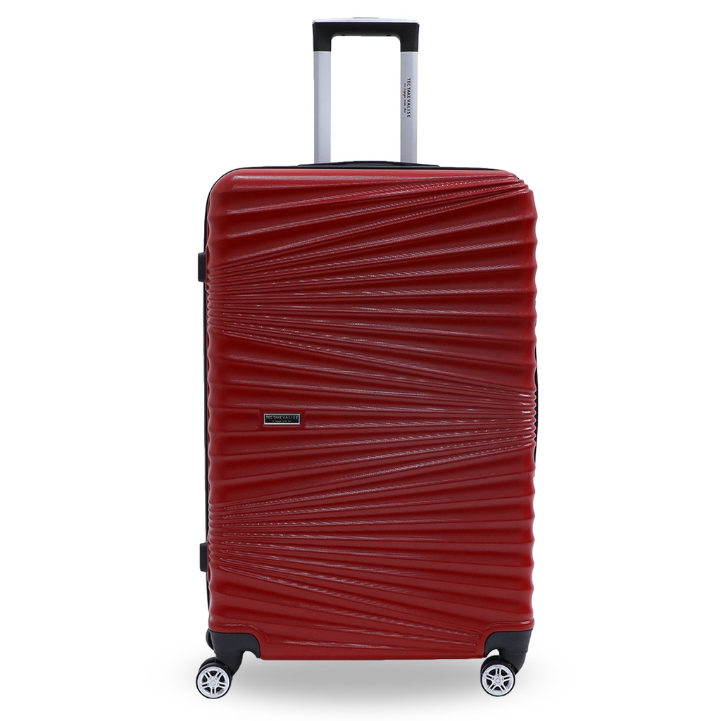 TEC TAKE VALISE Serie De 3 Valises Abs Modèle 2-Rouge Bordeaux