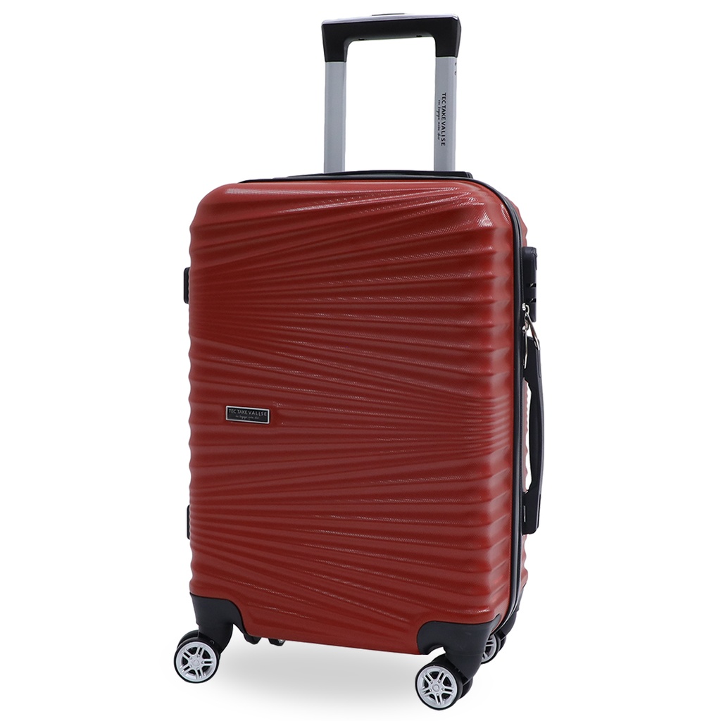TEC TAKE VALISE Serie De 3 Valises Abs Modèle 2-Rouge Bordeaux