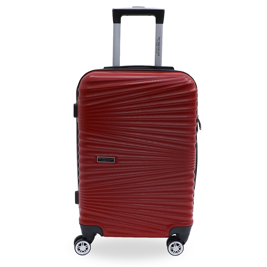 TEC TAKE VALISE Serie De 3 Valises Abs Modèle 2-Rouge Bordeaux
