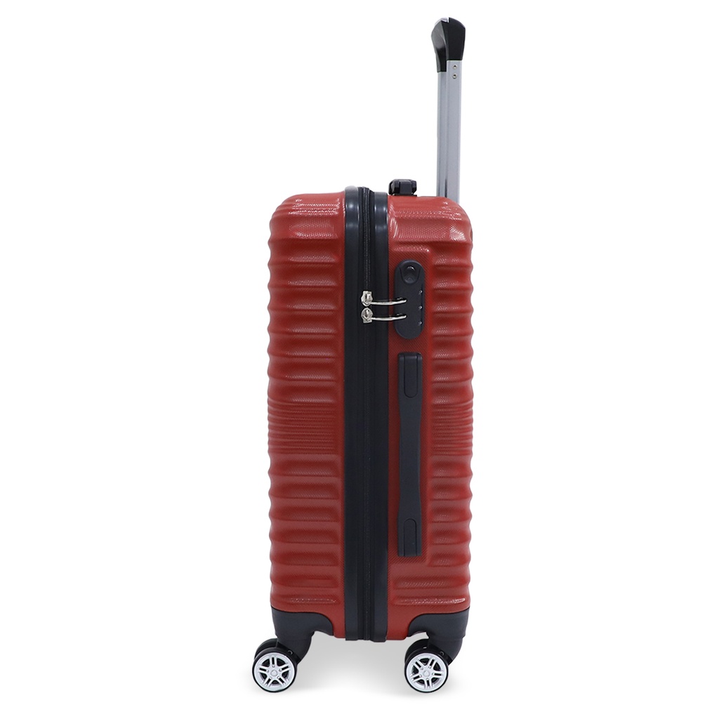 TEC TAKE VALISE Serie De 3 Valises Abs Modèle 2-Rouge Bordeaux