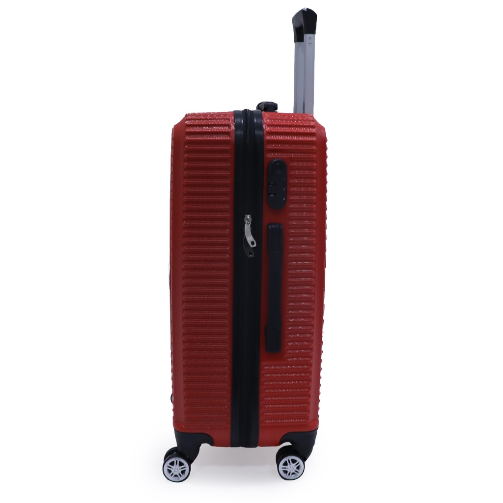 TEC TAKE VALISE Serie De 3 Valises Abs Modèle 1-Rouge Bordeaux