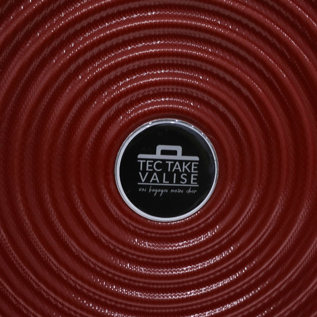 TEC TAKE VALISE Serie De 3 Valises Abs Modèle 1-Rouge Bordeaux