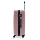 TEC TAKE VALISE Serie De 3 Valises Abs Modèle 1-Rose métallique 