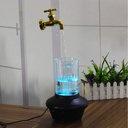 Fontaine de table d'intérieur, tasse à robinet magique de bureau avec lumière LED - 47 cm X 18 cm
