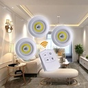 Lot De 3 Spots Led Sans Fils Avec Télécommande