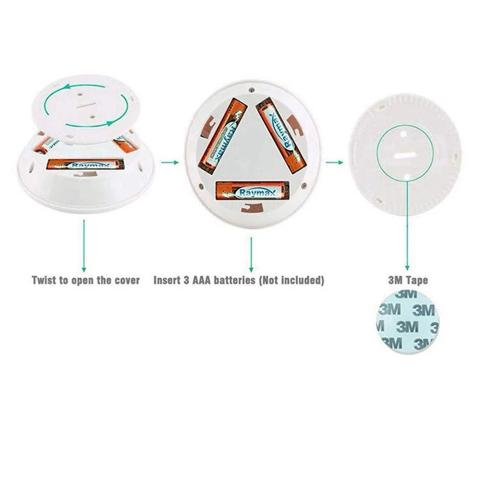 Lot De 3 Spots Led Sans Fils Avec Télécommande