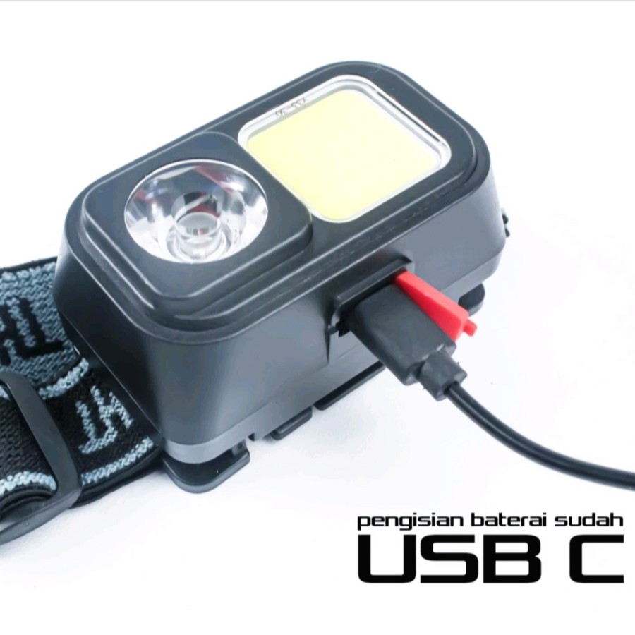 Torche Lampe Frontale LED - Rechargeable USB