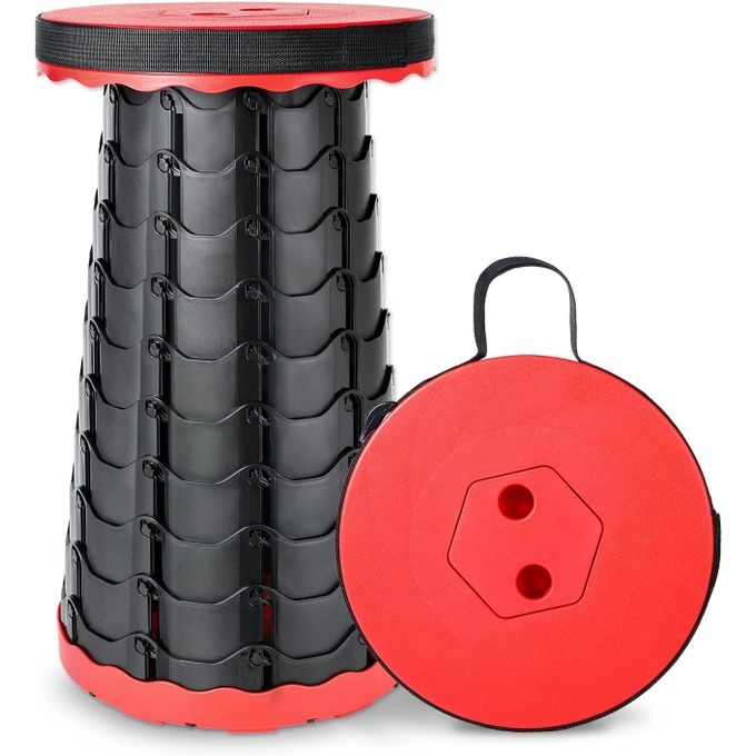 Tabouret Télescopique Pliant Rouge Portable 