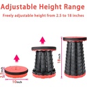 Tabouret Télescopique Pliant Rouge Portable 