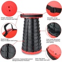 Tabouret Télescopique Pliant Rouge Portable 