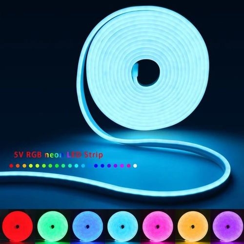 Ruban LED RGB Néon 5M USB Avec Télécommande 