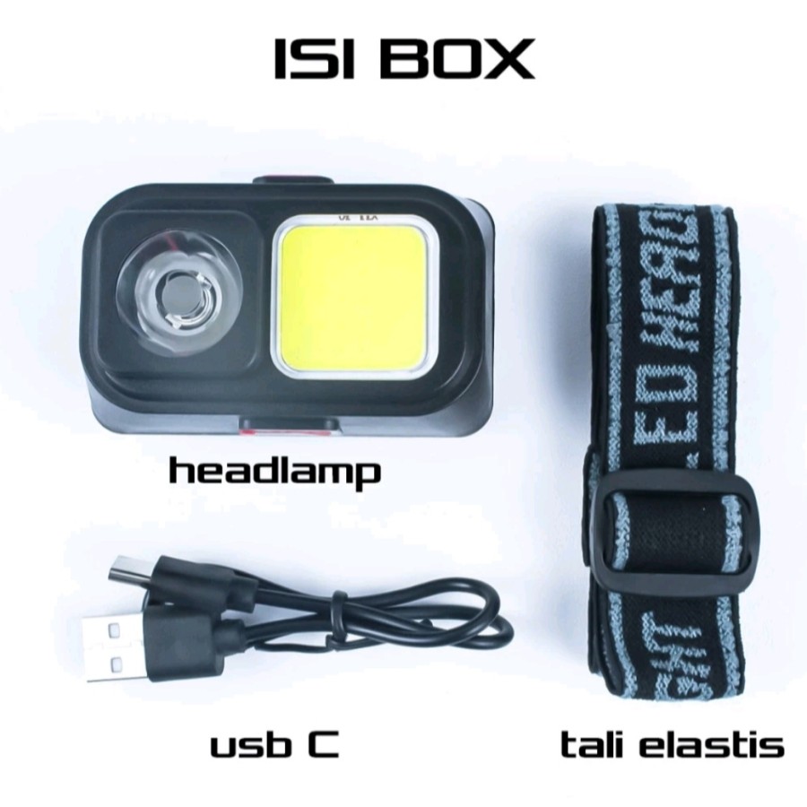 Torche Lampe Frontale LED - Rechargeable USB