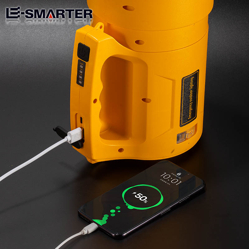 Projecteur LED Extérieur Rechargeable Étanche Avec Bande Lumineuse Colorée – Modèle W5206-2
