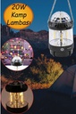 Lampe Noire LED de Scène Multifonction 2en1 20W Rotation 360° Rechargeable