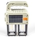  Lampe Solaire Portative Multi-Lumières 38W – Rechargeable, 3 Sources Lumineuses, USB Type-C, Power Bank