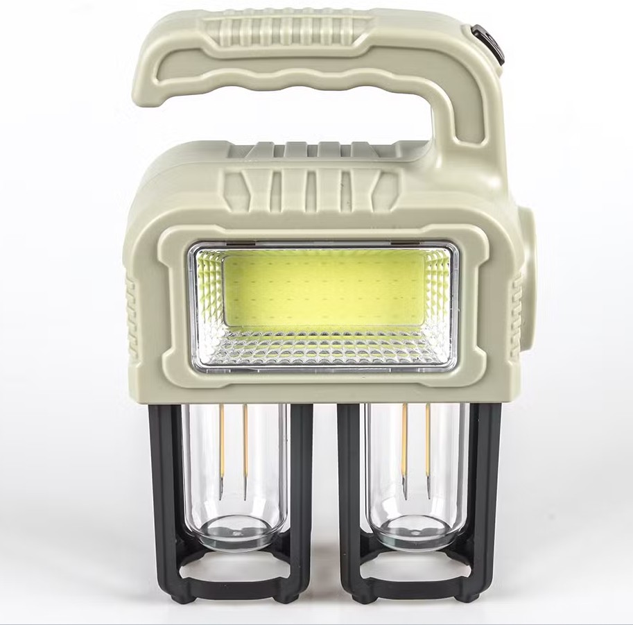  Lampe Solaire Portative Multi-Lumières 38W – Rechargeable, 3 Sources Lumineuses, USB Type-C, Power Bank