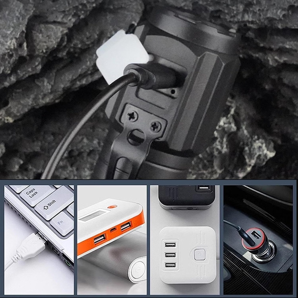 Mini Lampe Torche LED Rechargeable USB