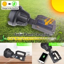 Lampe de Poche Solaire USB W5110 – 6 Modes d’Éclairage – Rechargeable 