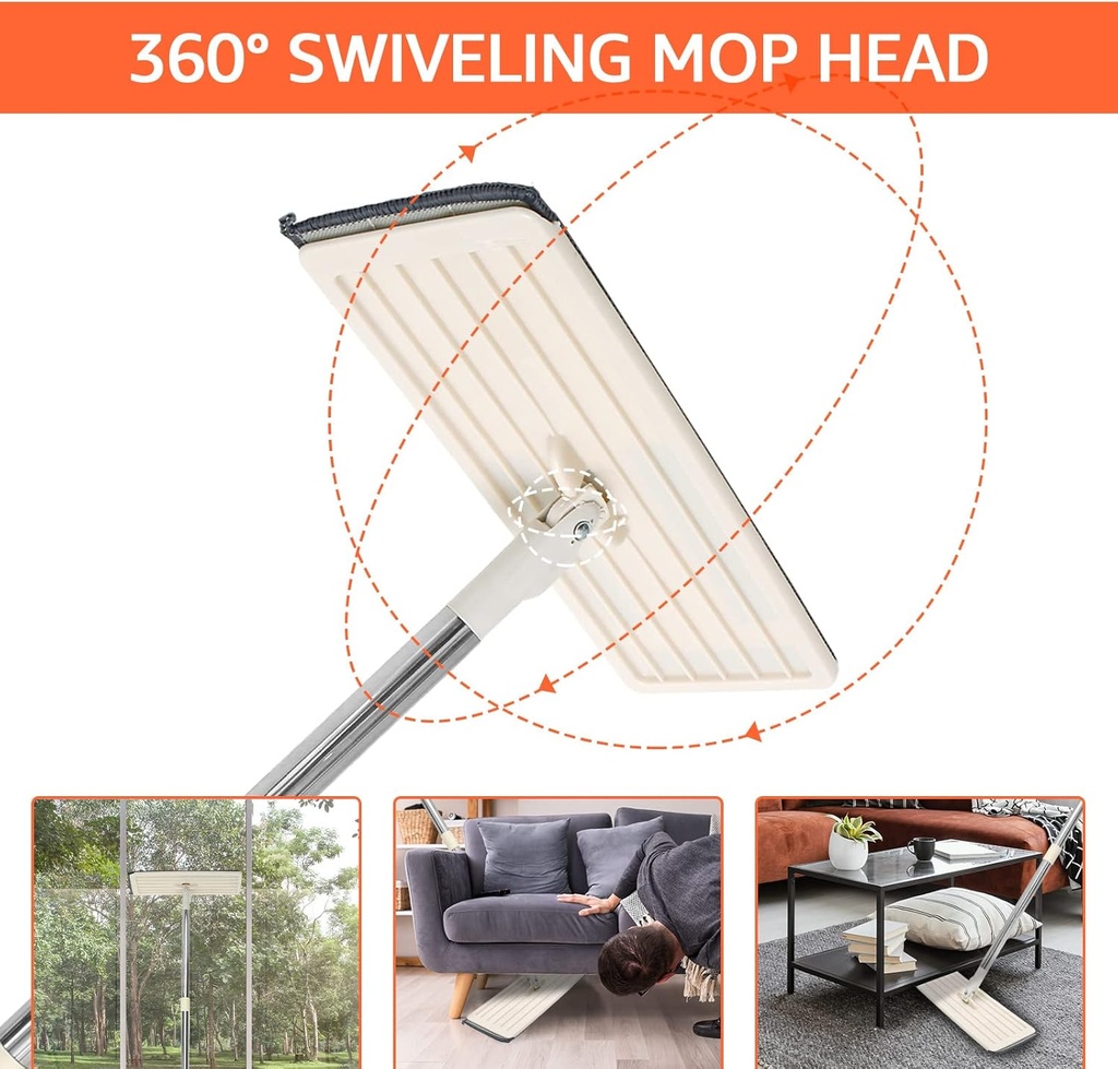 Vadrouille Balai de Nettoyage Pliable avec Seau MOP